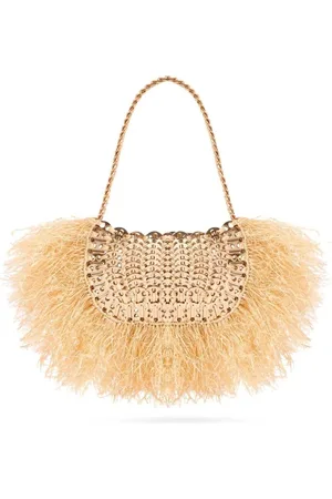 Paco rabanne Gold 1969 Moon Bag With Natural Fringes
