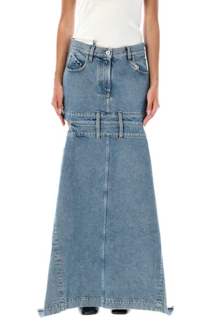 The Attico Denim Midi Skirt