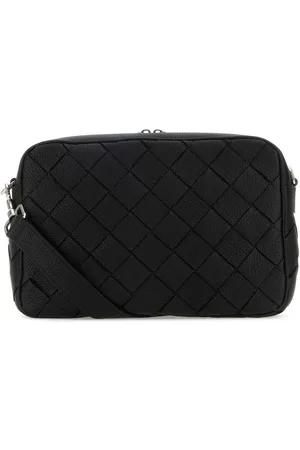 Bottega Veneta Black Leather Medium Camera Crossbody Bag