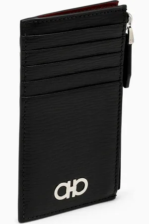 Salvatore Ferragamo Black Leather Card Case