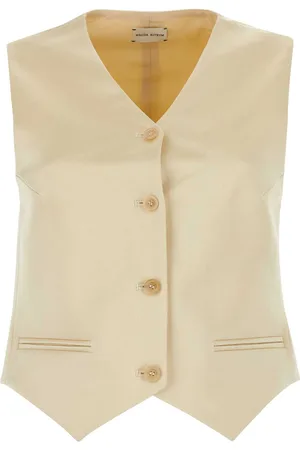 MAGDA BUTRYM Cream Cotton Blend Vest