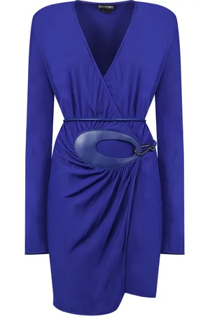 Tom Ford Leather Belt Wrap Around Mini Dress