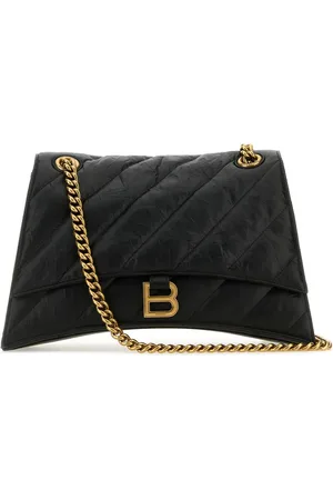 Balenciaga Leather Medium Crush Shoulder Bag