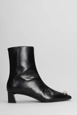 Giuseppe Zanotti Oranie Low Heels Ankle Boots In Leather