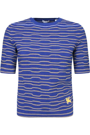 Burberry Logo Intarsia Knit Cropped Top