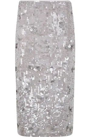 PAROSH Midi Skirt With Pailettes