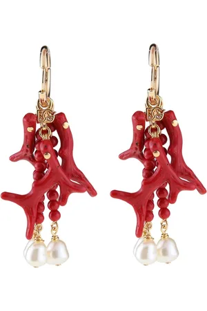 Dolce & Gabbana Dolce And Gabbana Earrings With Coral Branches