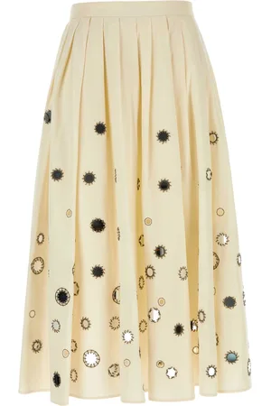 Prada Cream Cotton Skirt