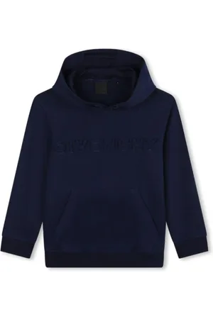Givenchy Blue Hoodie With Tonal Logo In Cotton Blend Boy
