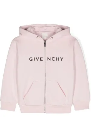 Givenchy Zip-up Sweatshirt With Logo Print In Cotton Blend Girl