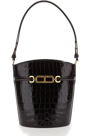 Tom Ford Handbag With T Logo Detail In Croco Printed Leather Woman