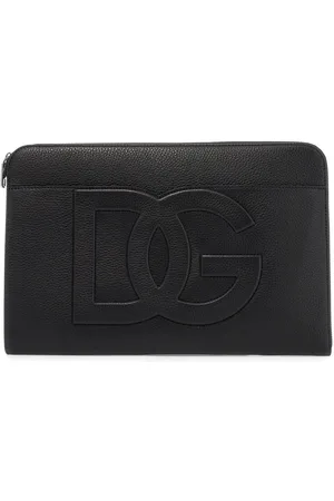 Dolce & Gabbana Large Hammered Leather Pouch