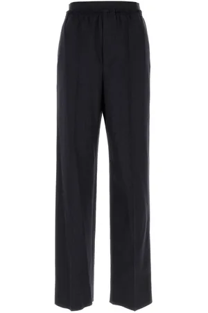 Bottega Veneta Midnight Wool Wide-leg Pant