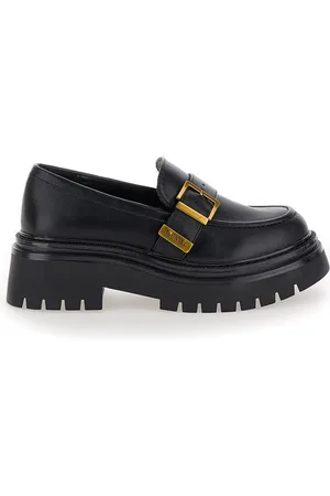 Twin-Set Loafers With Platform And Logo In Leather Woman