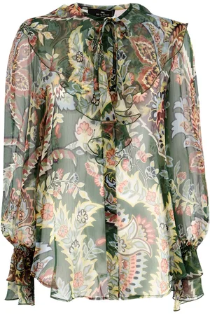 Etro Floral-printed Ruffled Shirt