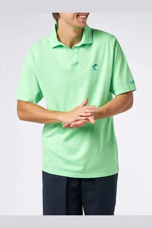 MC2 SAINT BARTH Man Green Cotton Jersey Polo