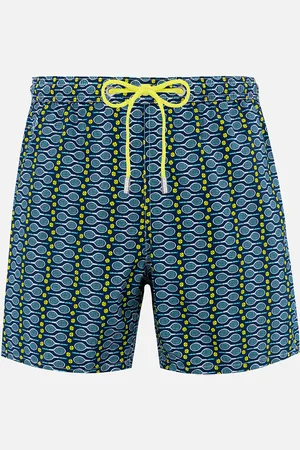 MC2 SAINT BARTH Man Lightweight Fabric Swim-shorts Lighting Micro Fantasy With Tennis Print
