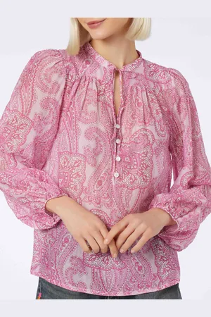 MC2 SAINT BARTH Woman Silk Voile Paisley Blouse Harper