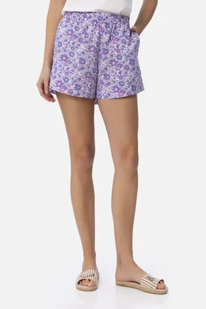 MC2 SAINT BARTH Woman Cotton Betsy Pull Up Shorts Meave Made With Liberty Fabric