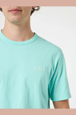 MC2 SAINT BARTH Man Sage Cotton Jersey T-shirt Dover With St. Barth Embroidery