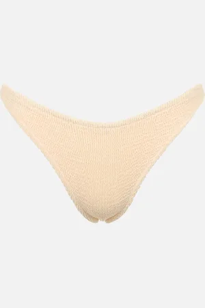 MC2 SAINT BARTH Woman Beige Crinkle Cheeky Swim Briefs Naomi