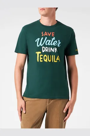 MC2 SAINT BARTH Man Heavy Cotton T-shirt With Tequila Print