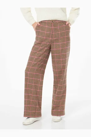 MC2 SAINT BARTH Woman Palazzo Pants With Pied De Poule Print