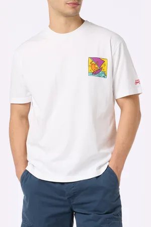 MC2 SAINT BARTH Man Cotton T-shirt With Keith Haring Design Front And Back Print Keith Haring Special Edition