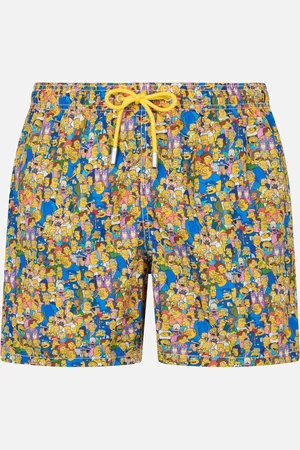 MC2 SAINT BARTH Man Lightweight Fabric Swim-shorts Lighting Micro Fantasy With The Simpsons Family Print The Simpsons Special Edition
