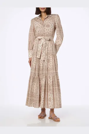 MC2 SAINT BARTH Woman Beige Bandanna Cotton Dress Jensen