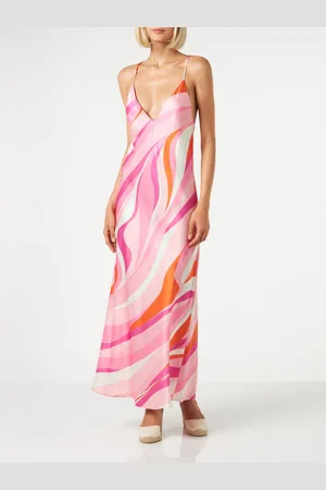 MC2 SAINT BARTH Woman Slip Dress Eydis With Wave Print