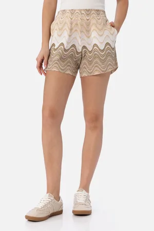 MC2 SAINT BARTH Woman Rachel Knit Fabric Pull Up Shorts Meave