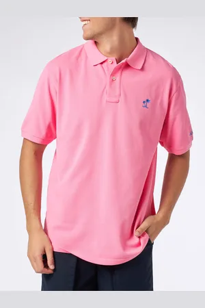 MC2 SAINT BARTH Man Piquet Polo With St. Barth Logo And Vintage Effect