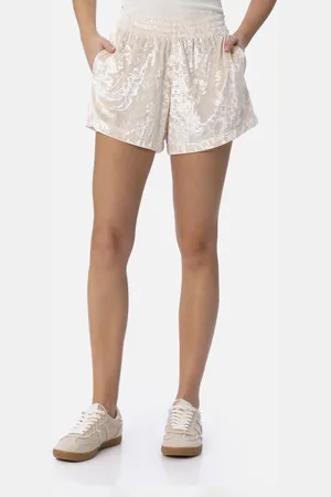 MC2 SAINT BARTH Woman Chenille Pull Up Shorts Cate