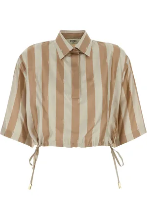 Fendi Printed Silk Polo Shirt