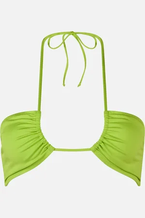 MC2 SAINT BARTH Woman Lime Bandeau Dahlia Beach Top