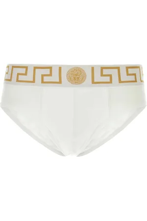 VERSACE White Stretch Cotton Brief