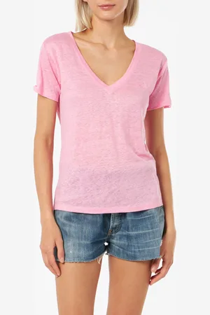 MC2 SAINT BARTH Linen Jersey V-neck T-shirt Eloise
