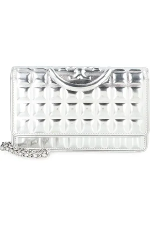 Tory Burch Fleming Leather Wallet On Chain