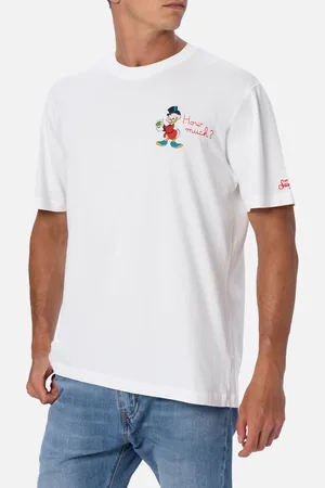 MC2 SAINT BARTH Man Cotton T-shirt With Scrooge Print And Embroidery disney Special Edition