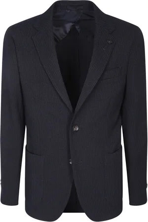 LARDINI Blue Bouclã Jacket