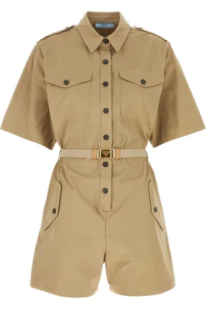 Prada Khaki Cotton Jumpsuit