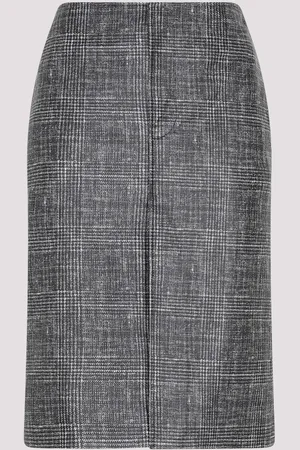 Bottega Veneta Printed Leather Midi Skirt