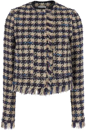 FORTE FORTE Forte_Forte Pied De Coque Tweed Boxy Jacket