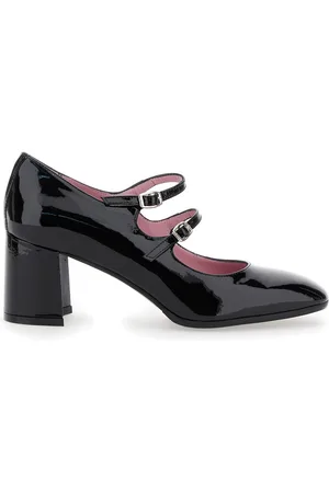 Carel Alice Pumps With Double Straps In Patent Leather Woman