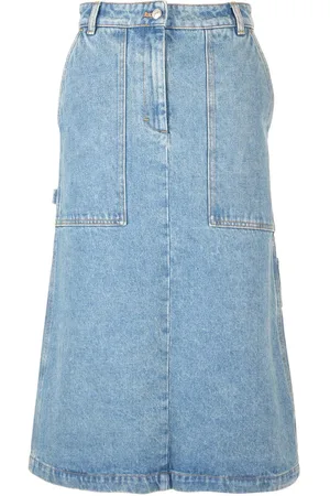 Maison Kitsuné Denim Midi Skirt