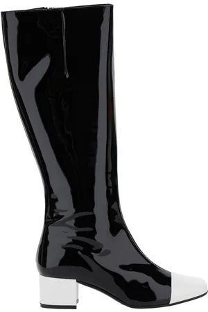 Carel Malaga Boots With Contrasting Toe In Patent Leather Woman