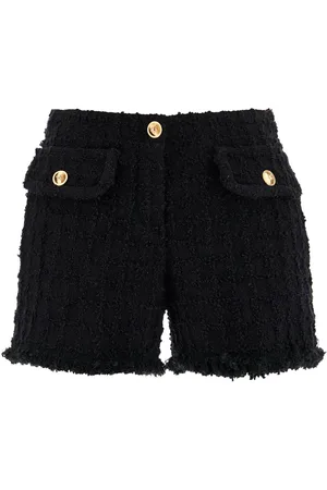 VERSACE Black Virgin Wool Blend Shorts