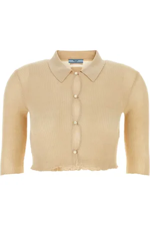 Prada Sand Cotton Cardigan