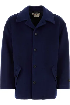 Marni Blue Wool Blend Coat